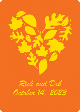 Fall Heart Custom Wedding Playing Cards